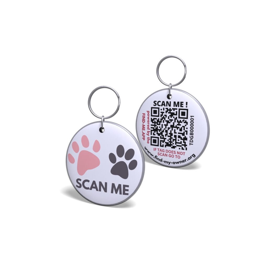 Cat Paw In Pink Cat Tags UK